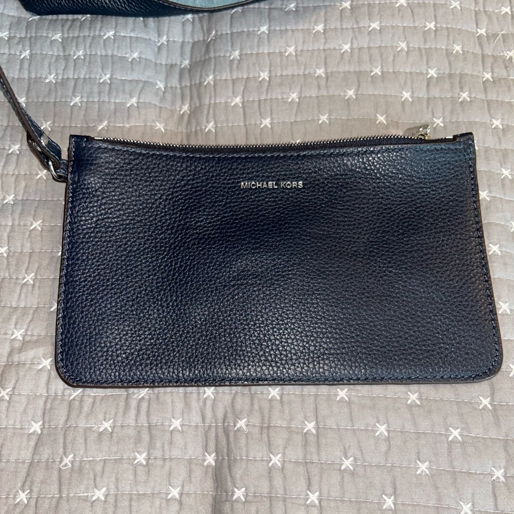 Michael Kors Navy Leather and Denim Striped Tote 👜 - Picture 9 of 16